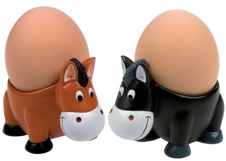 Eierbecher Pferde